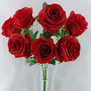 FLORES- RAMO ROSA ELEGANTE x 7- ROJO- KMYA18043ok